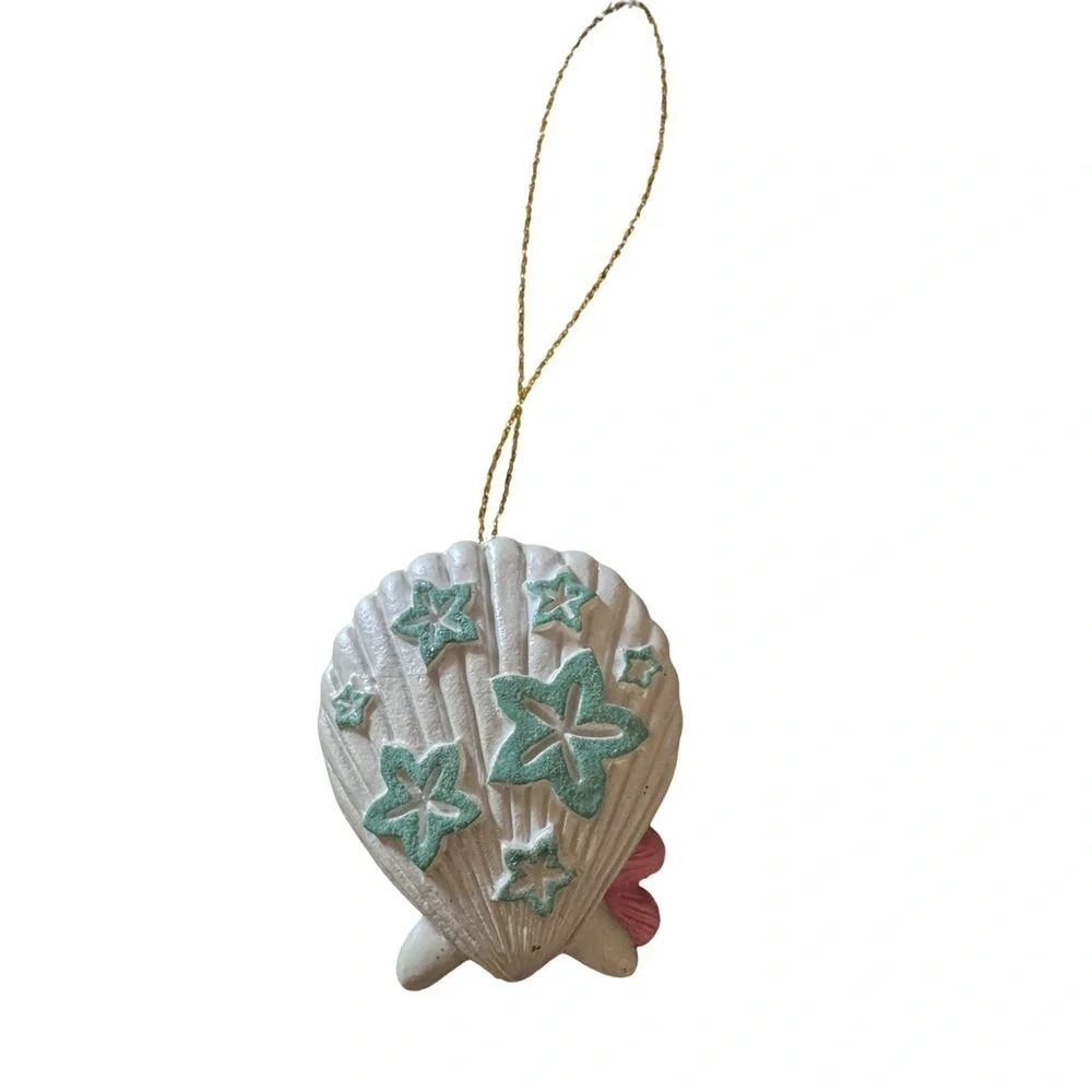Christmas Ornament: Plumeria Seashell